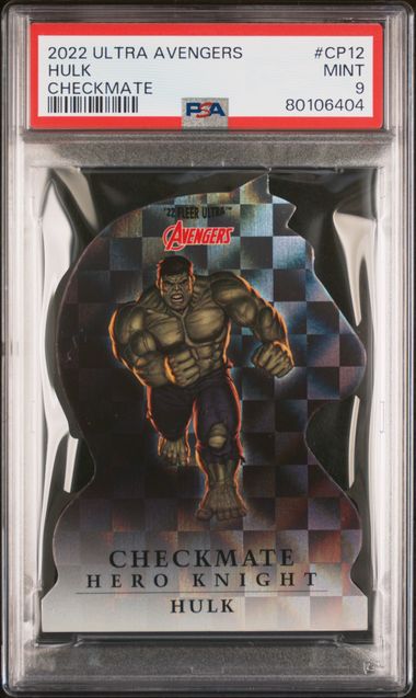2022 FLEER ULTRA AVENGERS CHECKMATE #CP12 HULK CHECKMATE PSA 9 SC7