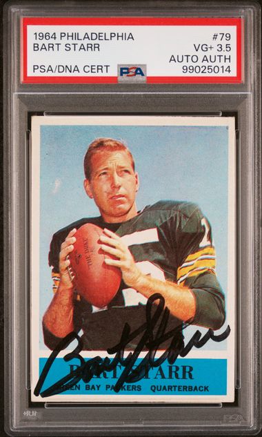 1964 Philadelphia Bart Starr PSA/DNA Authentic Auto PSA 3.5