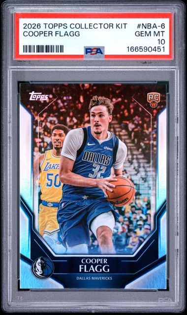 2026 TOPPS COLLECTORS KIT #NBA-6 COOPER FLAGG PSA 10 SC5