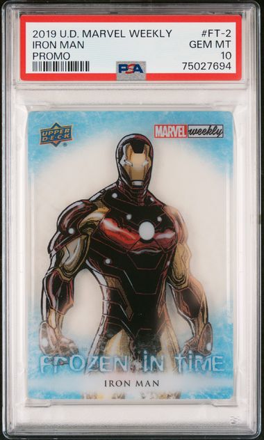 2019 UPPER DECK MARVEL WEEKLY #FT-2 IRON MAN PROMO PSA 10 SC7