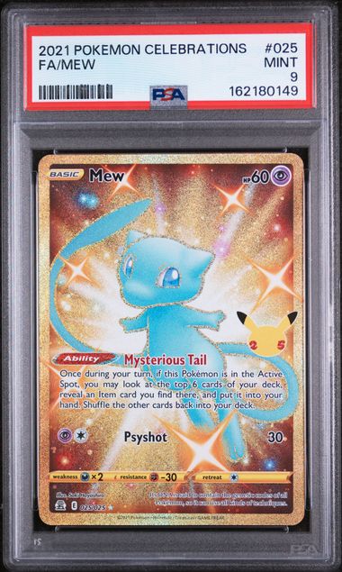 2021 POKEMON CELEBRATIONS #025 FA/MEW PSA 9