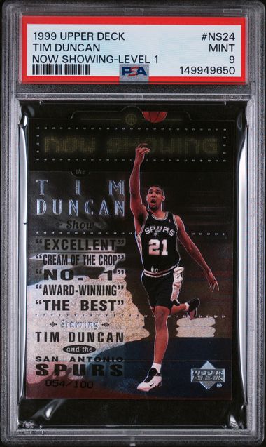 1999 Upper Deck Tim Duncan Now Showing - Level 1 #NS24 PSA 9