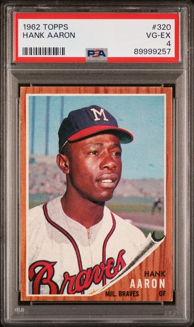 1962 TOPPS #320 HANK AARON PSA 4