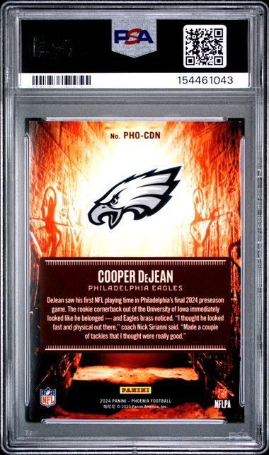 2024 PANINI PHOENIX PHOENICIAN #PHOCDN COOPER DEJEAN PSA 8 SC2