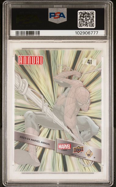 2023-2024 UPPER DECK MARVEL ANNUAL SUSPENDED ANIMATION #41 SPIDER-MAN PSA 9 SC7
