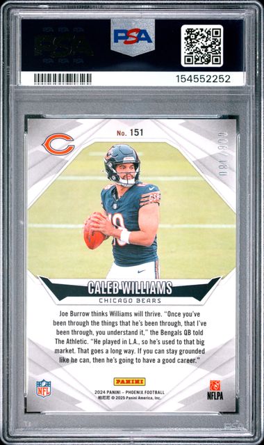 2024 PANINI PHOENIX #151 CALEB WILLIAMS STARS PSA 10 SC2