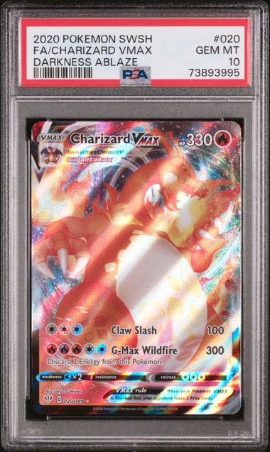 2020 POKEMON SWORD & SHIELD DARKNESS ABLAZE #020 FA/CHARIZARD VMAX DARKNESS ABLAZE PSA 10