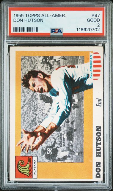 1955 TOPPS ALL-AMER. #97 DON HUTSON PSA 2