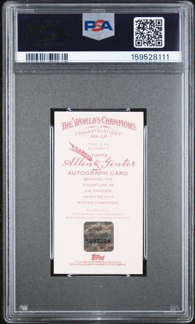 2007 Topps Allen & Ginter Joe Frazier Baseball Auto Red Ink 01/10 #AGASJF PSA 9