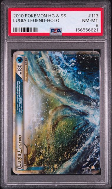2010 POKEMON HEARTGOLD & SOULSILVER #113 LUGIA LEGEND-HOLO PSA 8 SC1