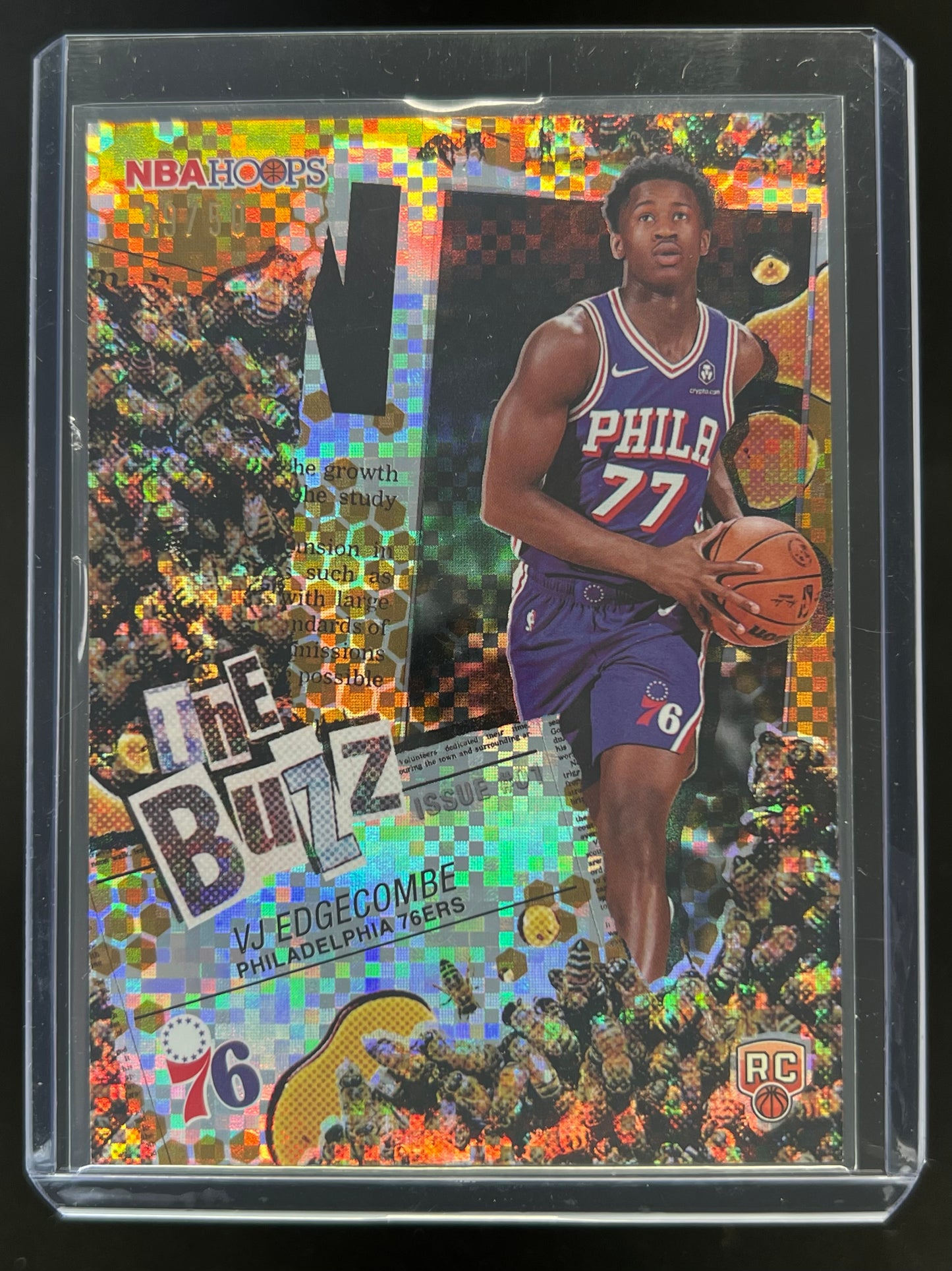 2025-26 Topps NBA Hoops VJ Edgecombe The Buzz Gold Foil 39/50 #TB-3