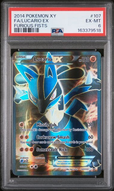 2014 POKEMON XY FURIOUS FISTS #107 FA/LUCARIO EX FURIOUS FISTS