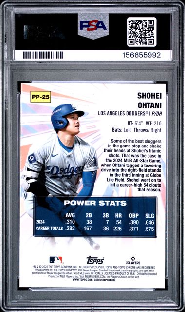 2025 Topps Chrome Shohei Ohtani Power Players #PP-25 Los Angeles Dodgers PSA 10