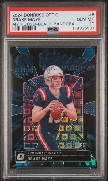 2024 PANINI DONRUSS OPTIC MY HOUSE! #8 DRAKE MAYE MY HOUSE!-BLACK PANDORA PSA 10 JR9272-14