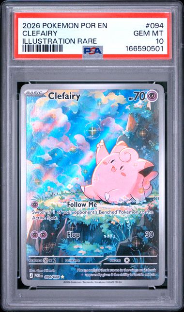2026 POKEMON POR EN-PERFECT ORDER #094 CLEFAIRY ILLUSTRATION RARE PSA 10 Jr9272-111