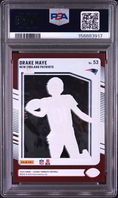 2024 PANINI CLEARLY DONRUSS #53 DRAKE MAYE RED PSA 9