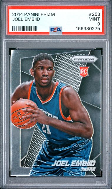 2014 PANINI PRIZM #253 JOEL EMBIID PSA 9 Jr9272-109