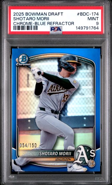2025 BOWMAN DRAFT #BDC-174 SHOTARO MORII CHROME-BLUE REFRACTOR