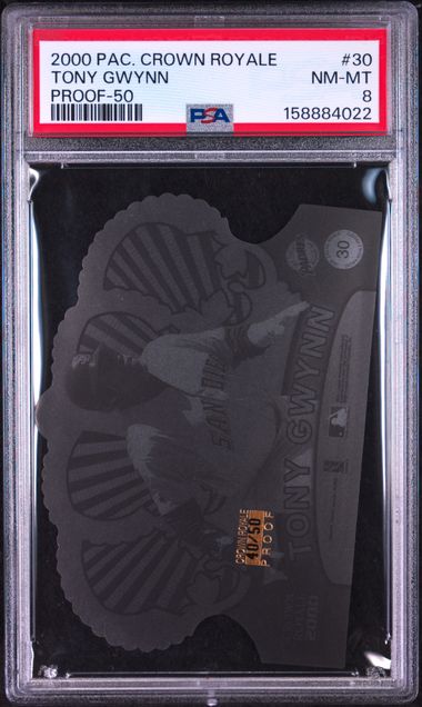 2000 PACIFIC CROWN ROYALE #30 TONY GWYNN PROOF-50 PSA 8