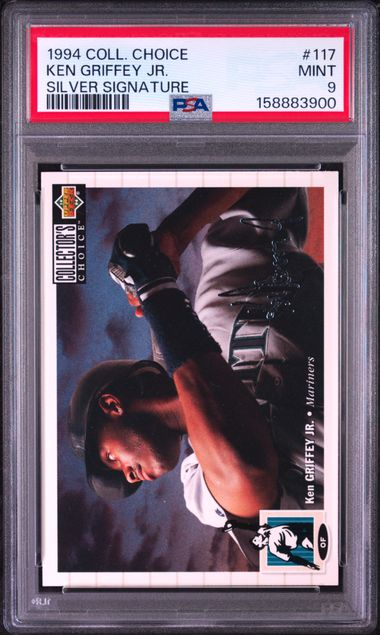 1994 COLLECTOR'S CHOICE #117 KEN GRIFFEY JR. SILVER SIGNATURE