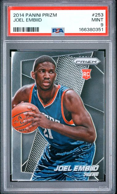 2014 PANINI PRIZM #253 JOEL EMBIID PSA 9 JR9272-51