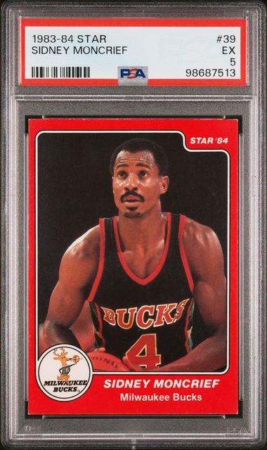 1983-84 Star Sidney Moncrief #39 PSA 5 Milwaukee Bucks