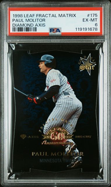 1998 Leaf Fractal Matrix Paul Molitor Diamond Axis 30/50 #175 PSA 6