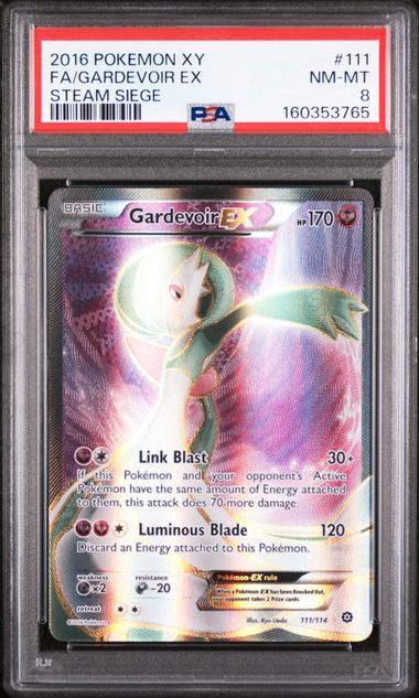 2016 POKEMON XY STEAM SIEGE #111 FA/GARDEVOIR EX STEAM SIEGE PSA 8 SC1