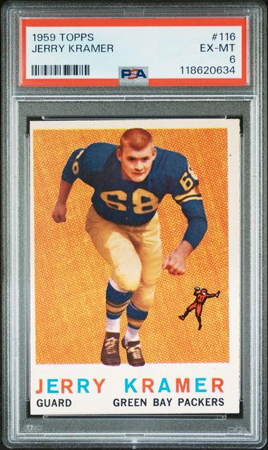 1959 TOPPS #116 JERRY KRAMER PSA 6