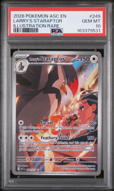 2026 POKEMON ASC EN-ASCENDED HEROES #249 LARRY'S STARAPTOR ILLUSTRATION RARE