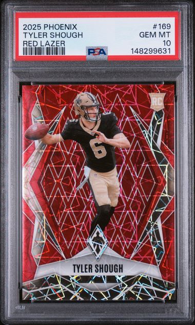 2025 PANINI PHOENIX #169 TYLER SHOUGH RED LAZER PSA 10