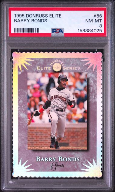 1995 DONRUSS ELITE #56 BARRY BONDS PSA 8
