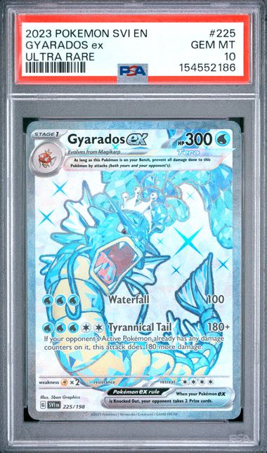 2023 POKEMON SVI EN-SCARLET & VIOLET #225 GYARADOS ex ULTRA RARE PSA 10 SC1