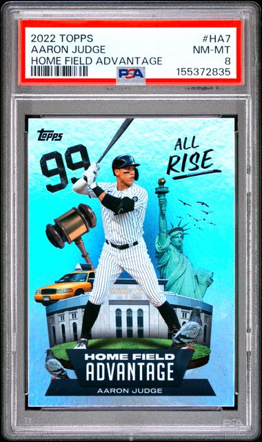 2022 TOPPS HOME FIELD ADVANTAGE #HA7 AARON JUDGE HOME FIELD ADVANTAGE PSA 8
