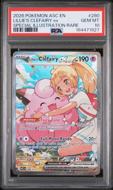 2026 POKEMON ASC EN-ASCENDED HEROES #280 LILLIE'S CLEFAIRY ex SPECIAL ILLUSTRATION RARE PSA 10
