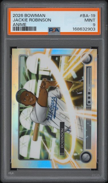 2026 BOWMAN CHROME ANIME #BA-19 JACKIE ROBINSON PSA 9 SC4