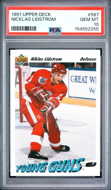 1991 UPPER DECK #587 NICKLAS LIDSTROM PSA 10