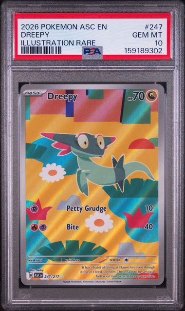2026 POKEMON ASC EN-ASCENDED HEROES #247 DREEPY ILLUSTRATION RARE PSA 10 SC1