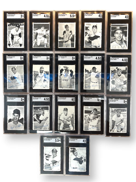 1969 Topps Deckle Edge Baseball Complete SGC Graded Set 1-33
