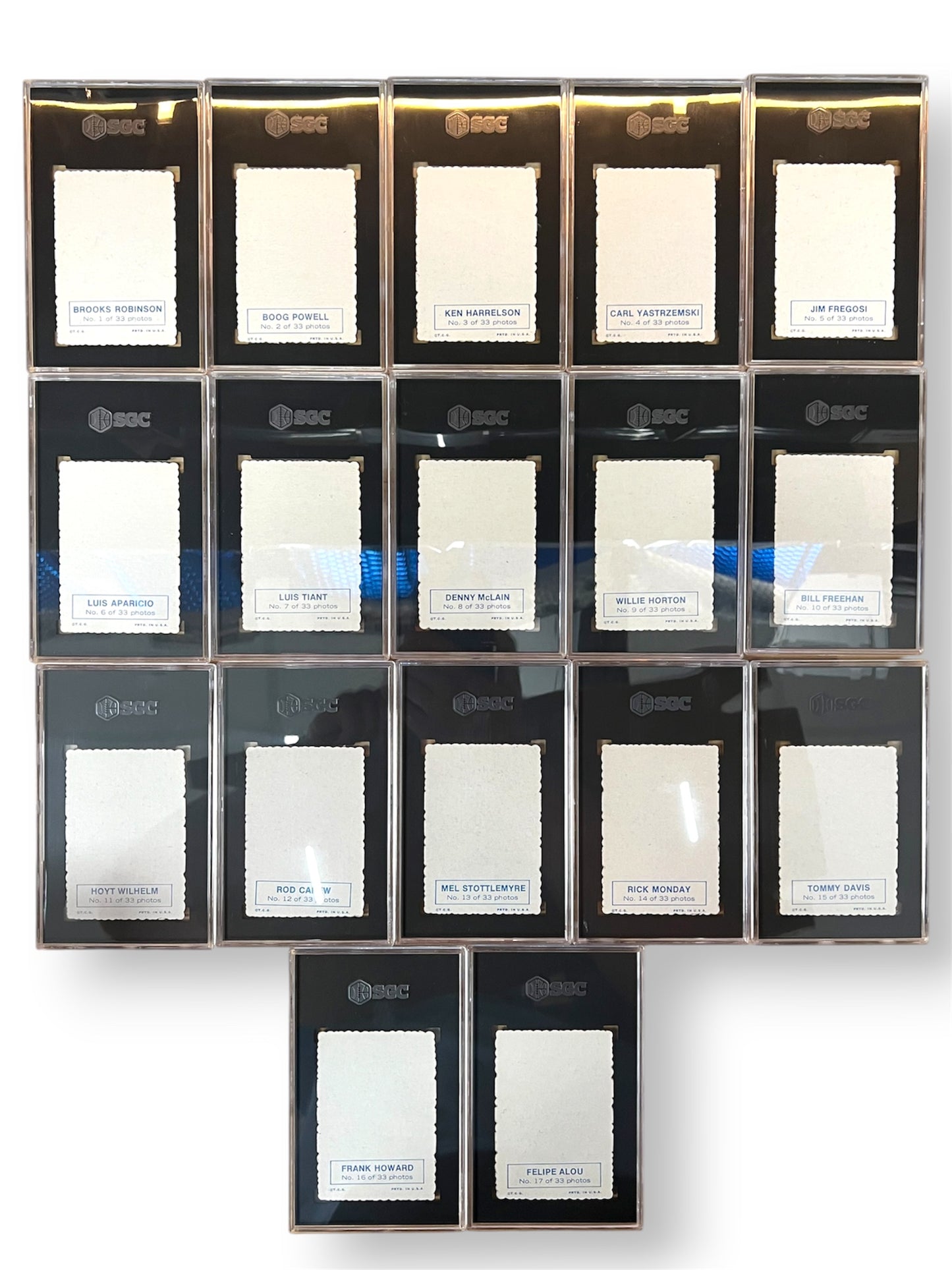 1969 Topps Deckle Edge Baseball Complete SGC Graded Set 1-33