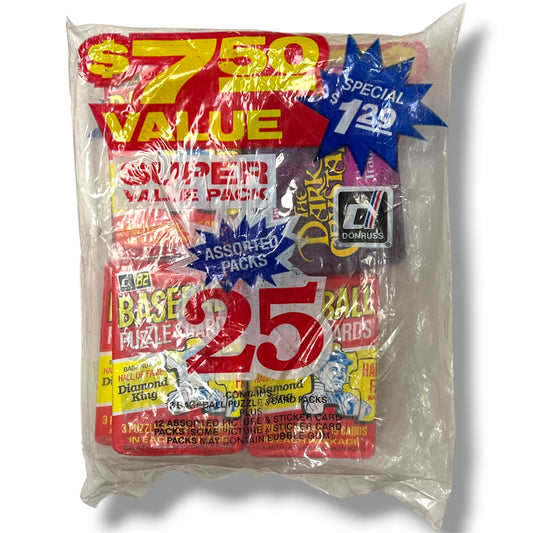 Donruss Baseball Super Value Pack Factory Sealed 25-Pack Bag