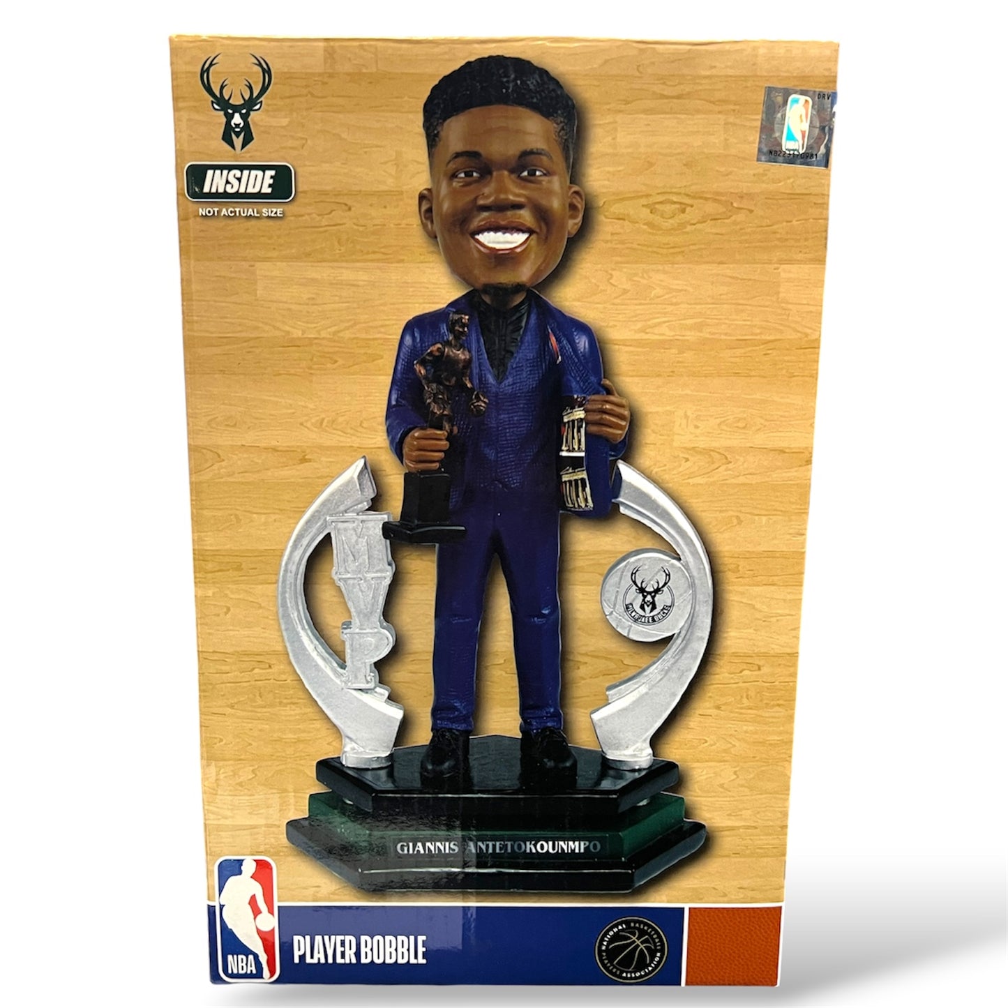 2019 Giannis Antetokounmpo Milwaukee Bucks NBA MVP Official FOCO Bobblehead - NEW IN BOX