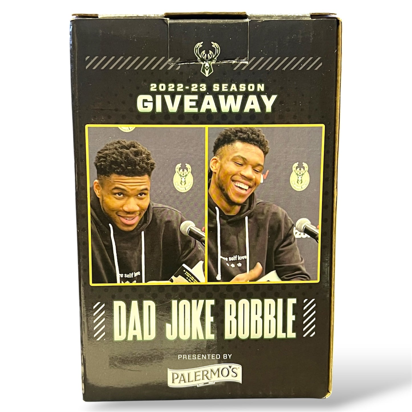 2022-23 Giannis Antetokounmpo Milwaukee Bucks Talking Dad Joke Bobblehead