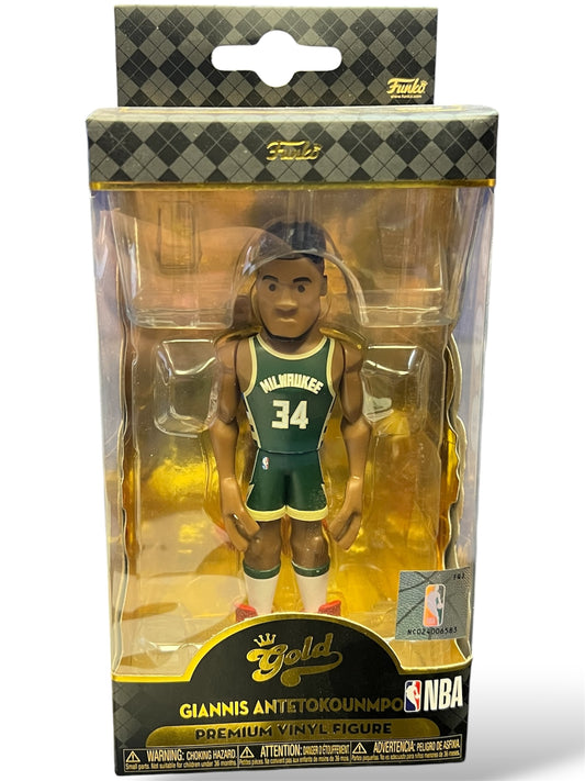 Giannis Antetokounmpo Milwaukee Bucks Funk Gold Premium Vinyl Figure