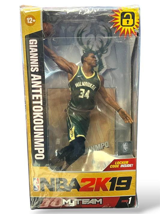 Giannis Antetokounmpo NBA 2K19 Official MyTeam Vinyl Figure with Green Jersey - Brand New In Box