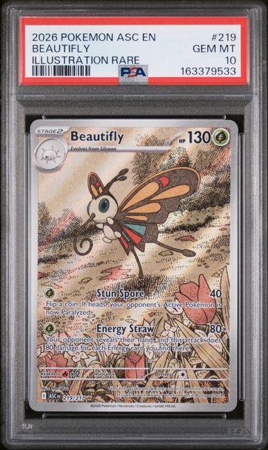 2026 POKEMON ASC EN-ASCENDED HEROES #219 BEAUTIFLY ILLUSTRATION RARE