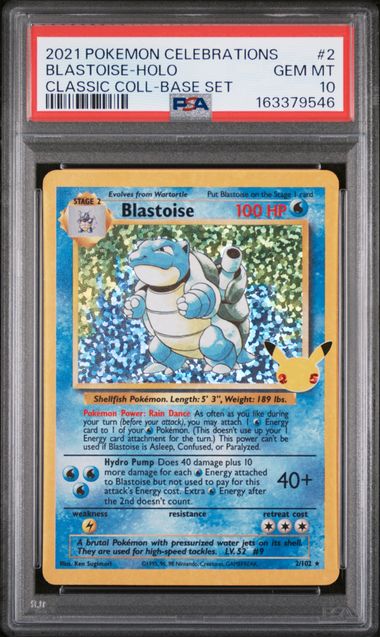 2021 POKEMON CELEBRATIONS CLASSIC COLLECTION #2 BLASTOISE-HOLO CLASSIC COLL-BASE SET