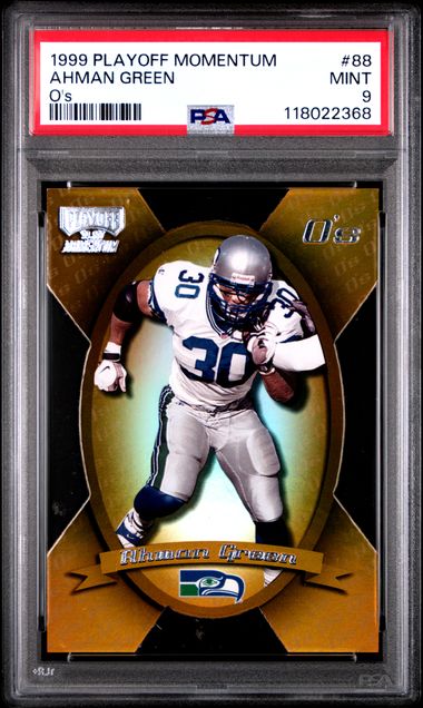 1999 Playoff Momentum Ahman Green O's 17/25 #88 PSA 9 Seattle Seahawks