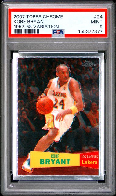 2007 TOPPS CHROME #24 KOBE BRYANT 1957-58 VARIATION PSA 9 SC5