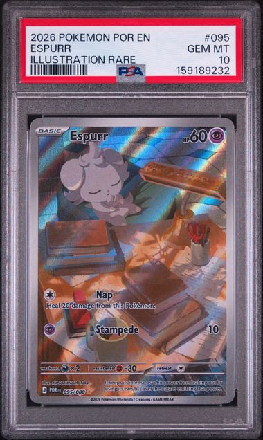 2026 POKEMON POR EN-PERFECT ORDER #095 ESPURR ILLUSTRATION RARE PSA 10 SC1